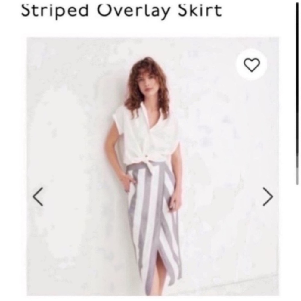 NWT MADEWELL STRIPED OVERLAY SKIRT
